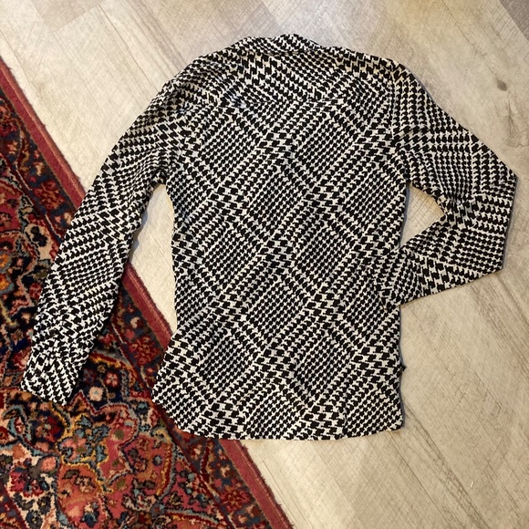 Silk Victoria's Secret Houndstooth Blouse - Picture 2 of 4